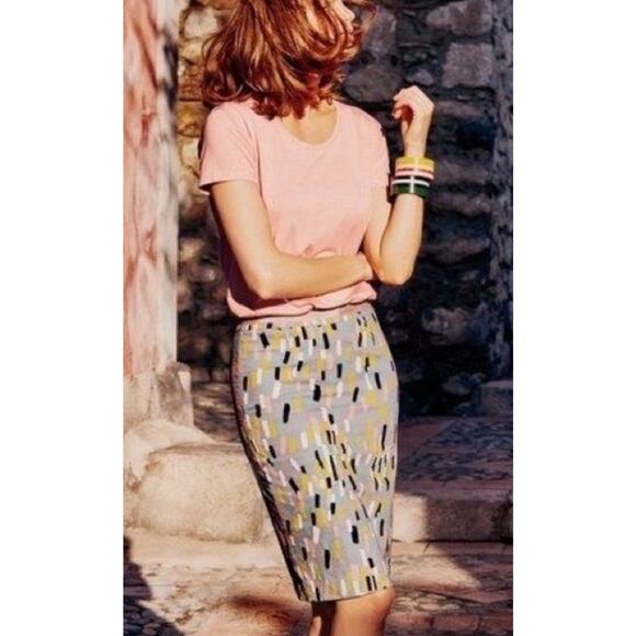 Boden Abstract Pencil Smart Skirt Size 8R - Picture 1 of 5